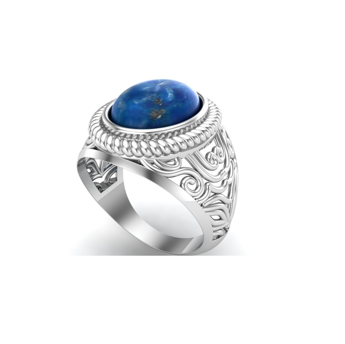 Bague lapis lazuli argent Meknes